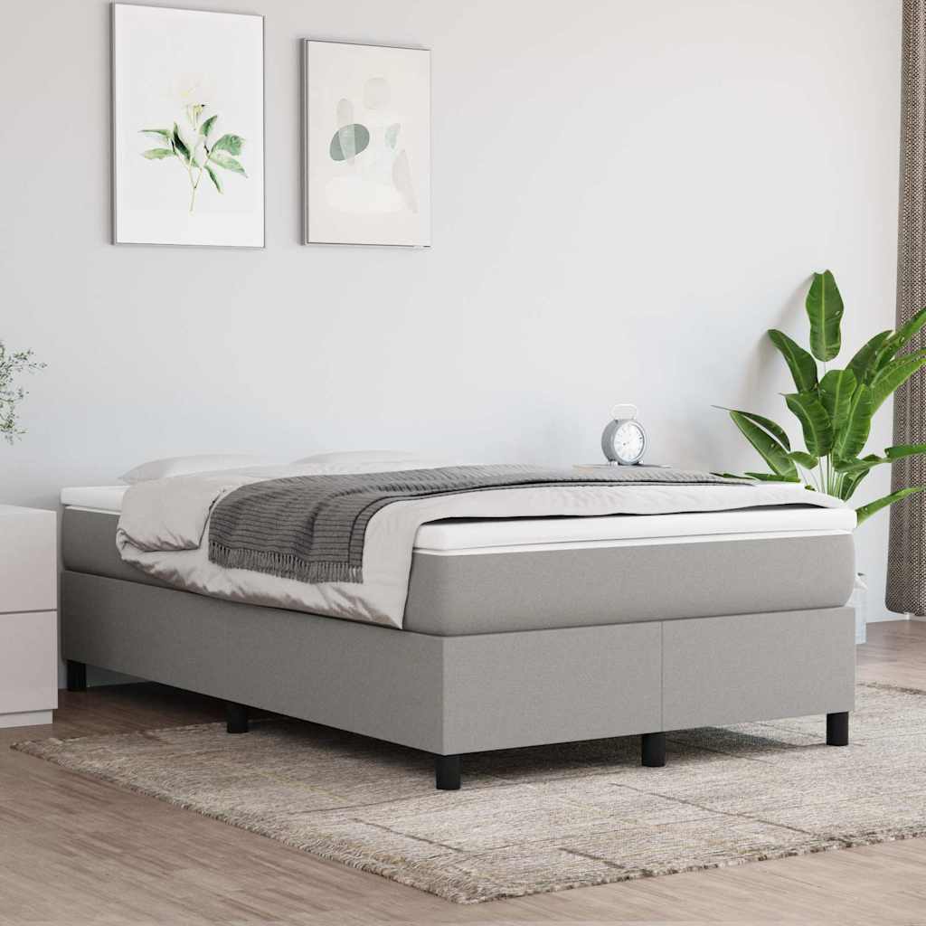 Boxspringbettgestell Hellgrau 120x200 cm Stoff