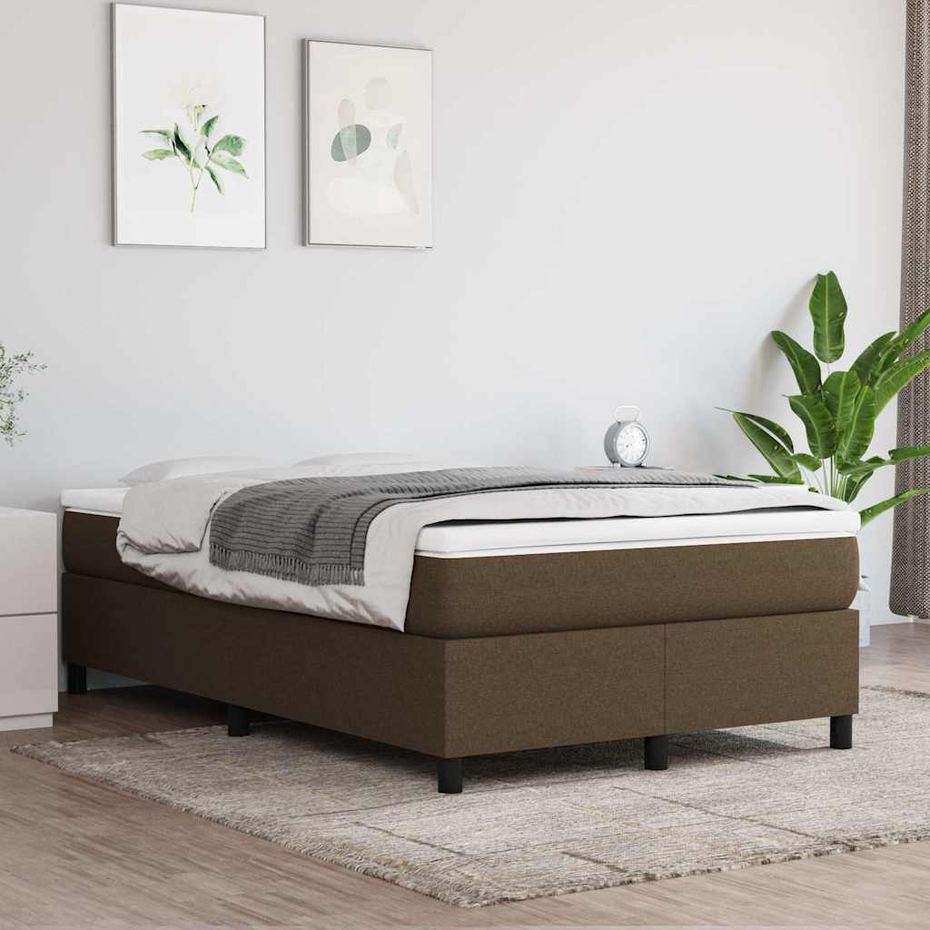 Boxspringbettgestell Dunkelbraun 120x200 cm Stoff