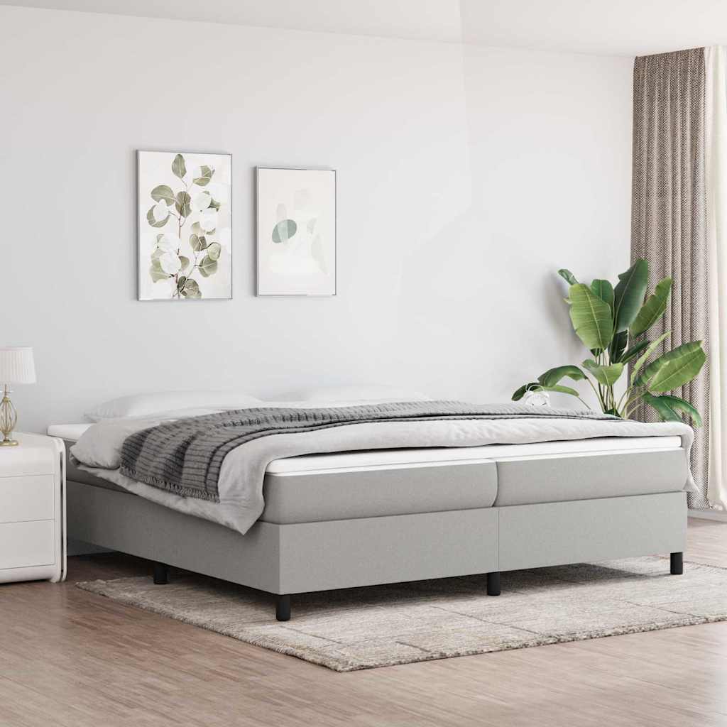 Boxspringbettgestell Hellgrau 200x200 cm Stoff