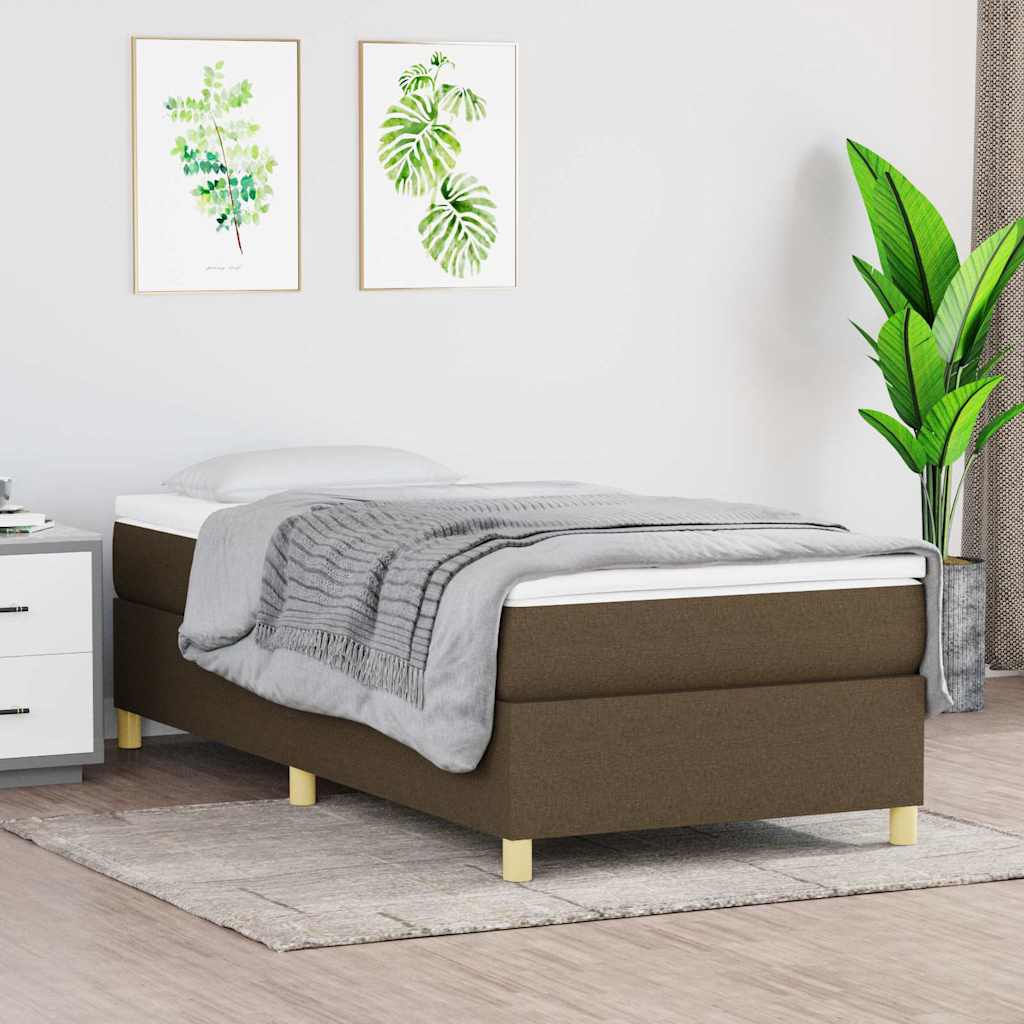 Boxspringbettgestell Dunkelbraun 90x190 cm Stoff