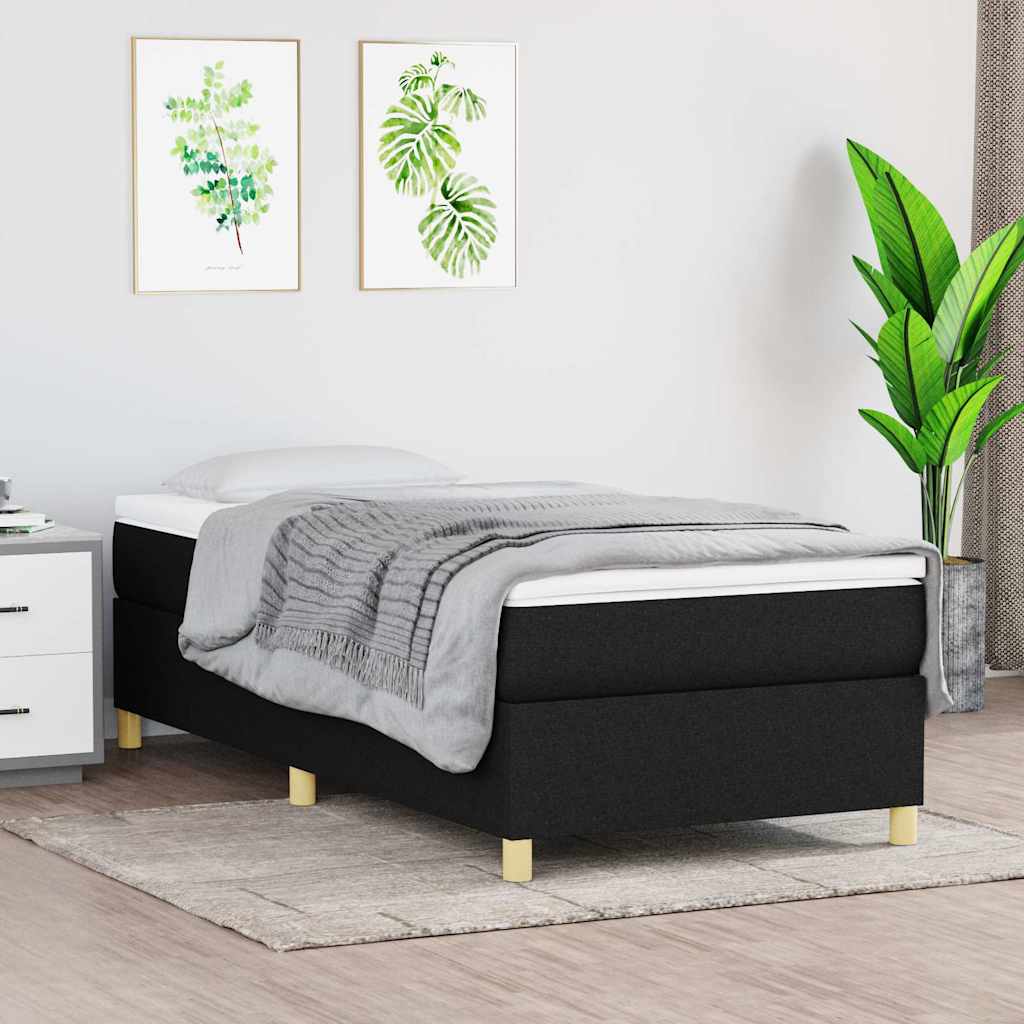 Boxspringbettgestell Schwarz 100x200 cm Stoff