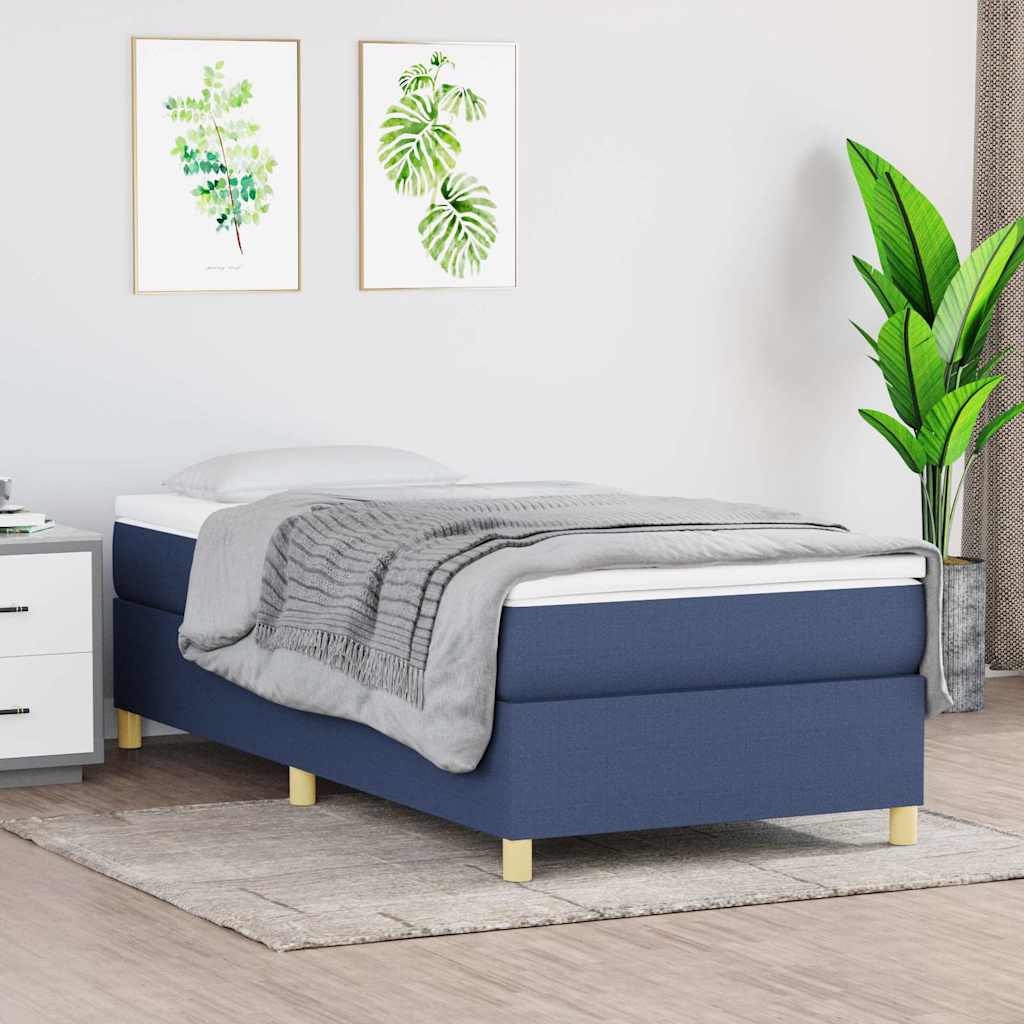 Boxspringbettgestell Blau 100x200 cm Stoff
