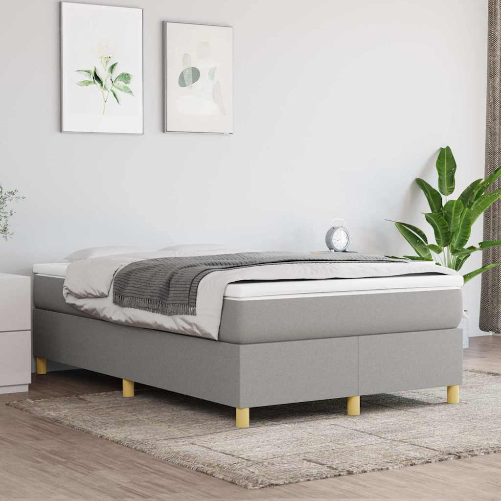 Boxspringbettgestell Hellgrau 120x200 cm Stoff