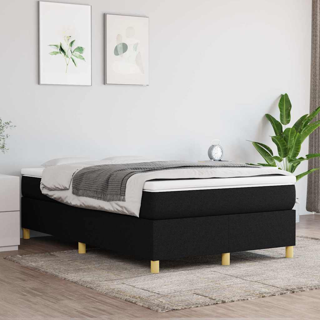Boxspringbettgestell Schwarz 120x200 cm Stoff