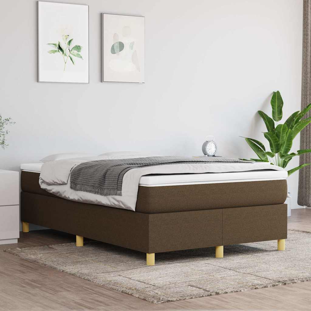 Boxspringbettgestell Dunkelbraun 120x200 cm Stoff
