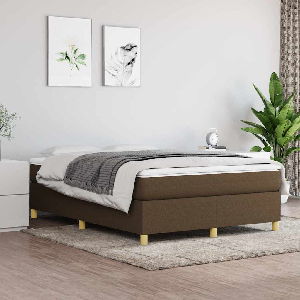 Boxspringbettgestell Dunkelbraun 140x190 cm Stoff