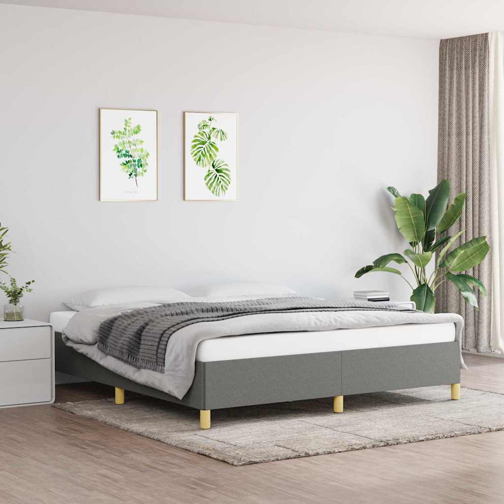 Boxspringbettgestell Dunkelgrau 180x200 cm Stoff