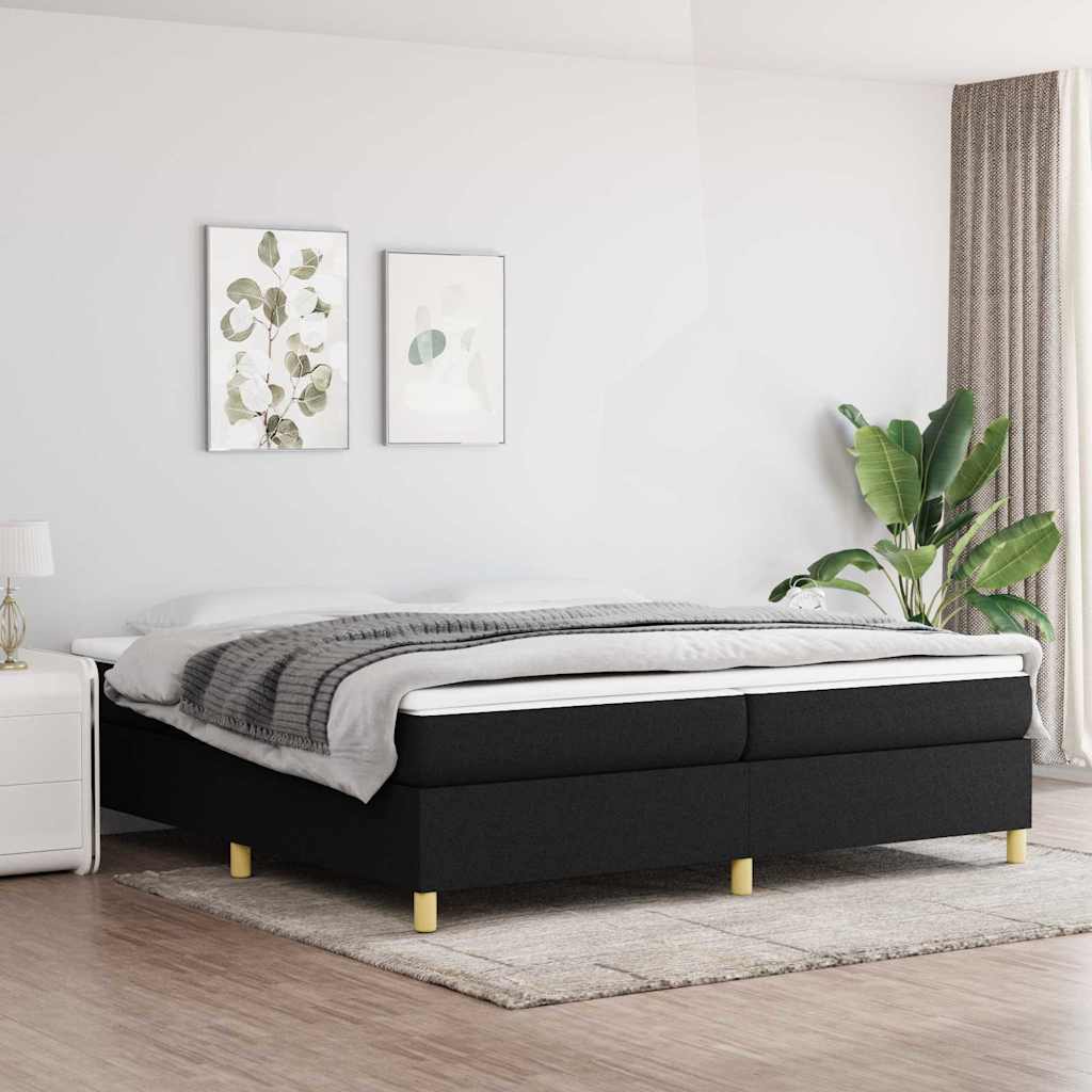 Boxspringbettgestell Schwarz 200x200 cm Stoff
