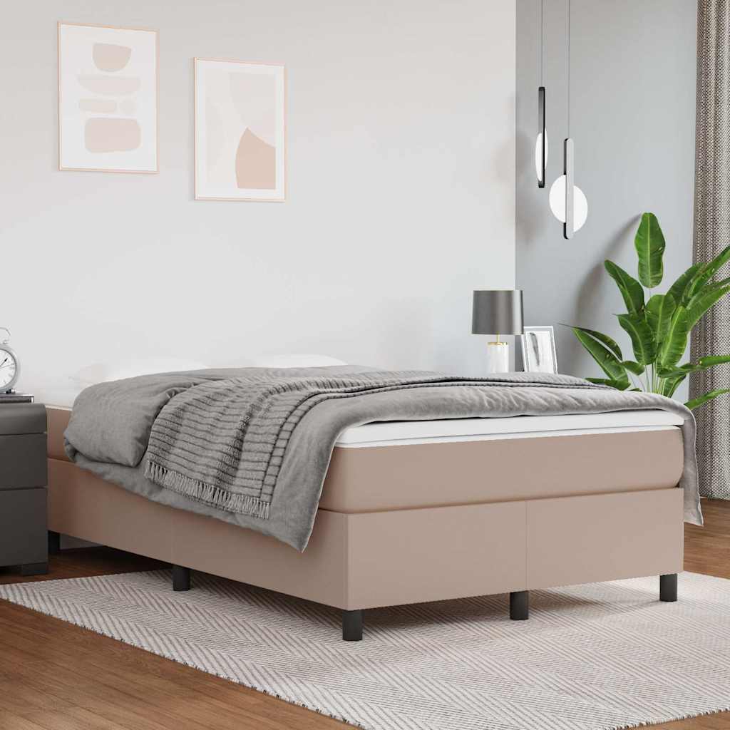 Boxspringbettgestell Cappuccino-Braun 120x200 cm Kunstleder