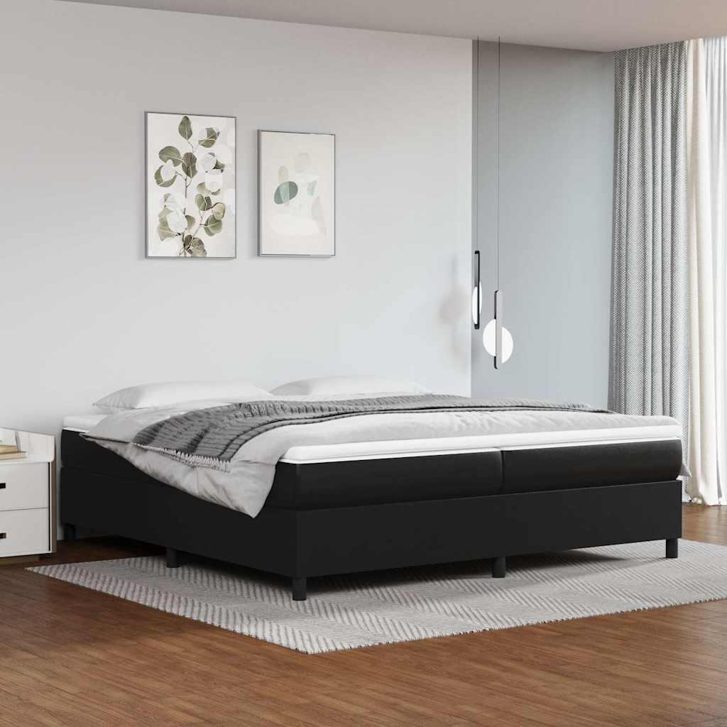 Boxspringbettgestell Schwarz 200x200 cm Kunstleder