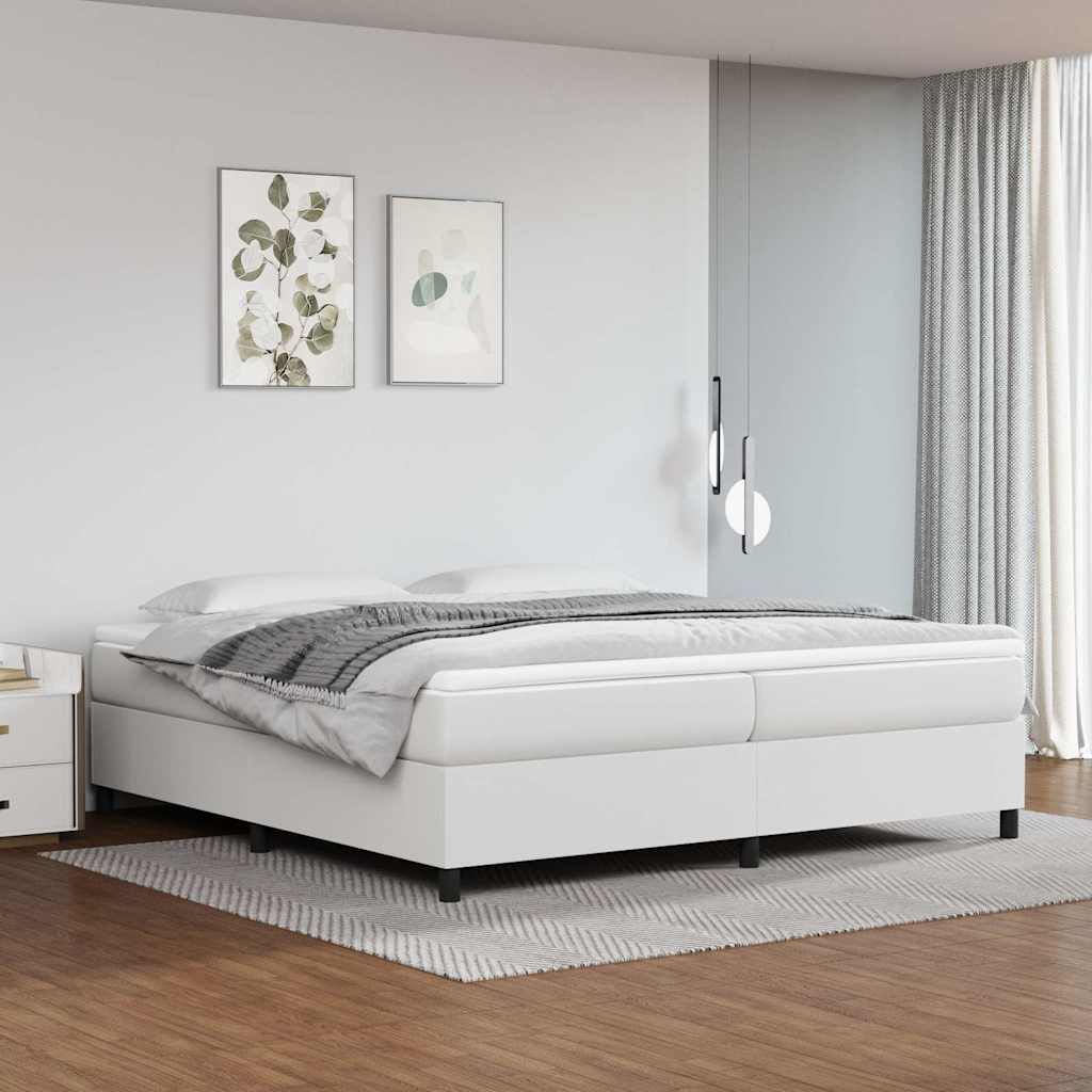 Boxspringbettgestell Weiß 200x200 cm Kunstleder