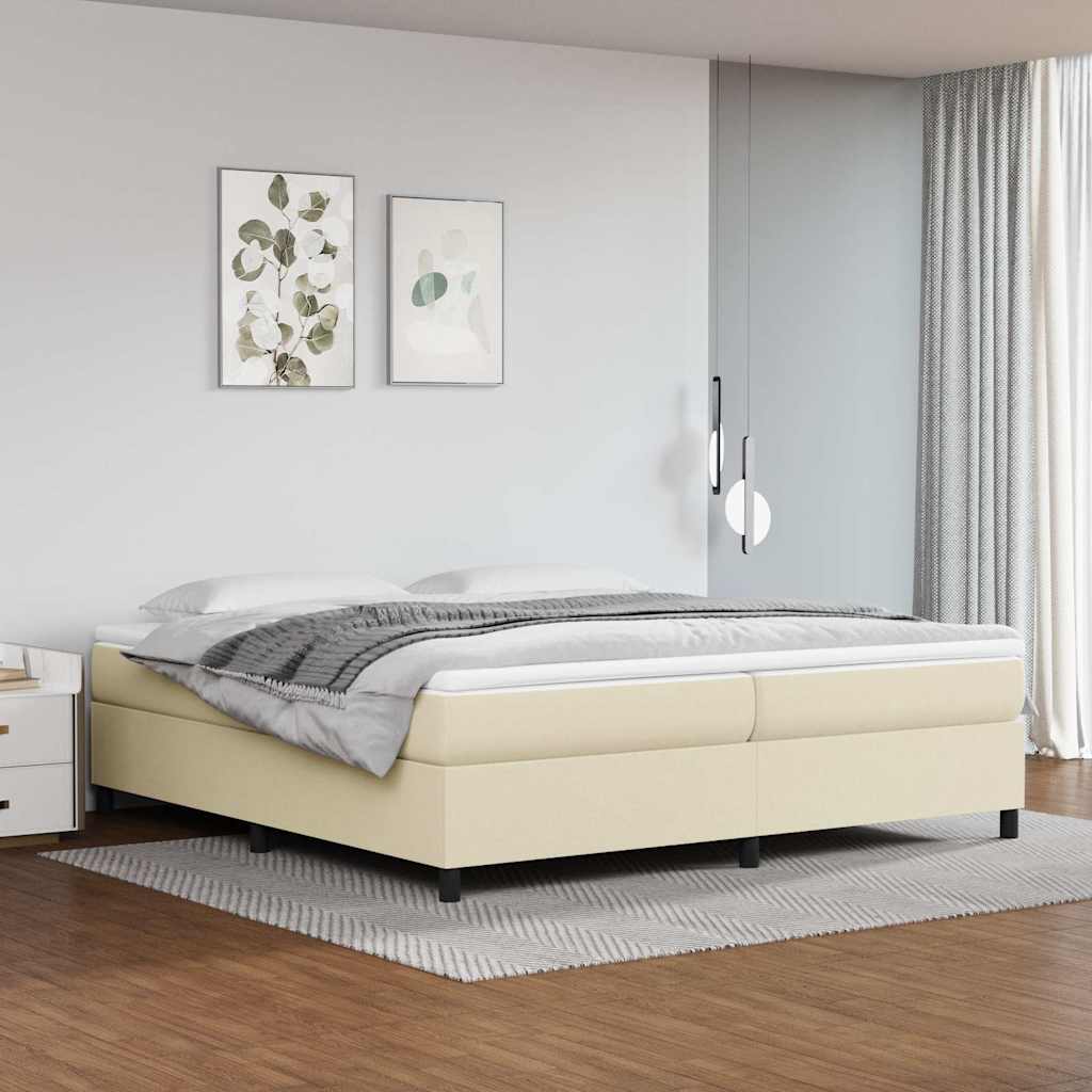 Boxspringbettgestell Creme 200x200 cm Kunstleder