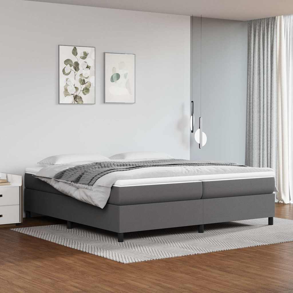 Boxspringbettgestell Grau 200x200 cm Kunstleder