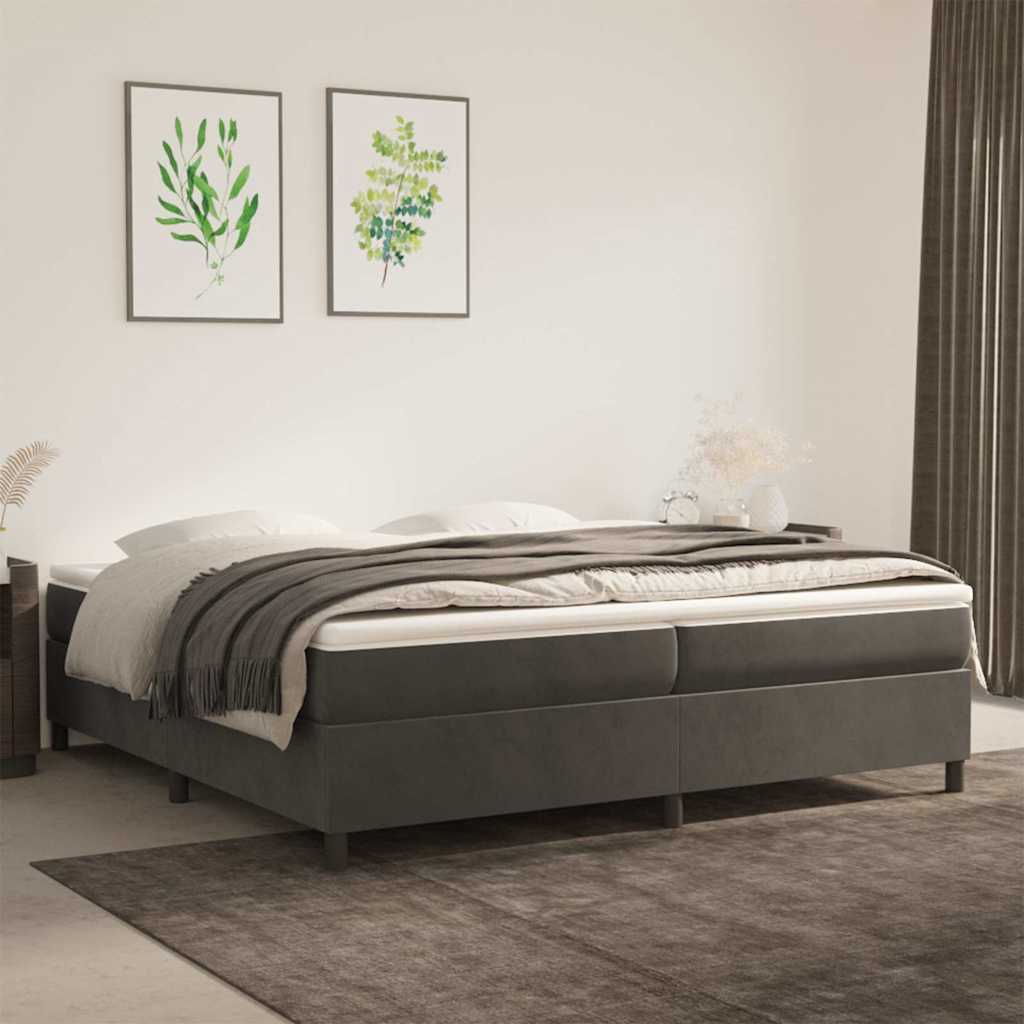 Boxspringbettgestell Dunkelgrau 200x200 cm Samt