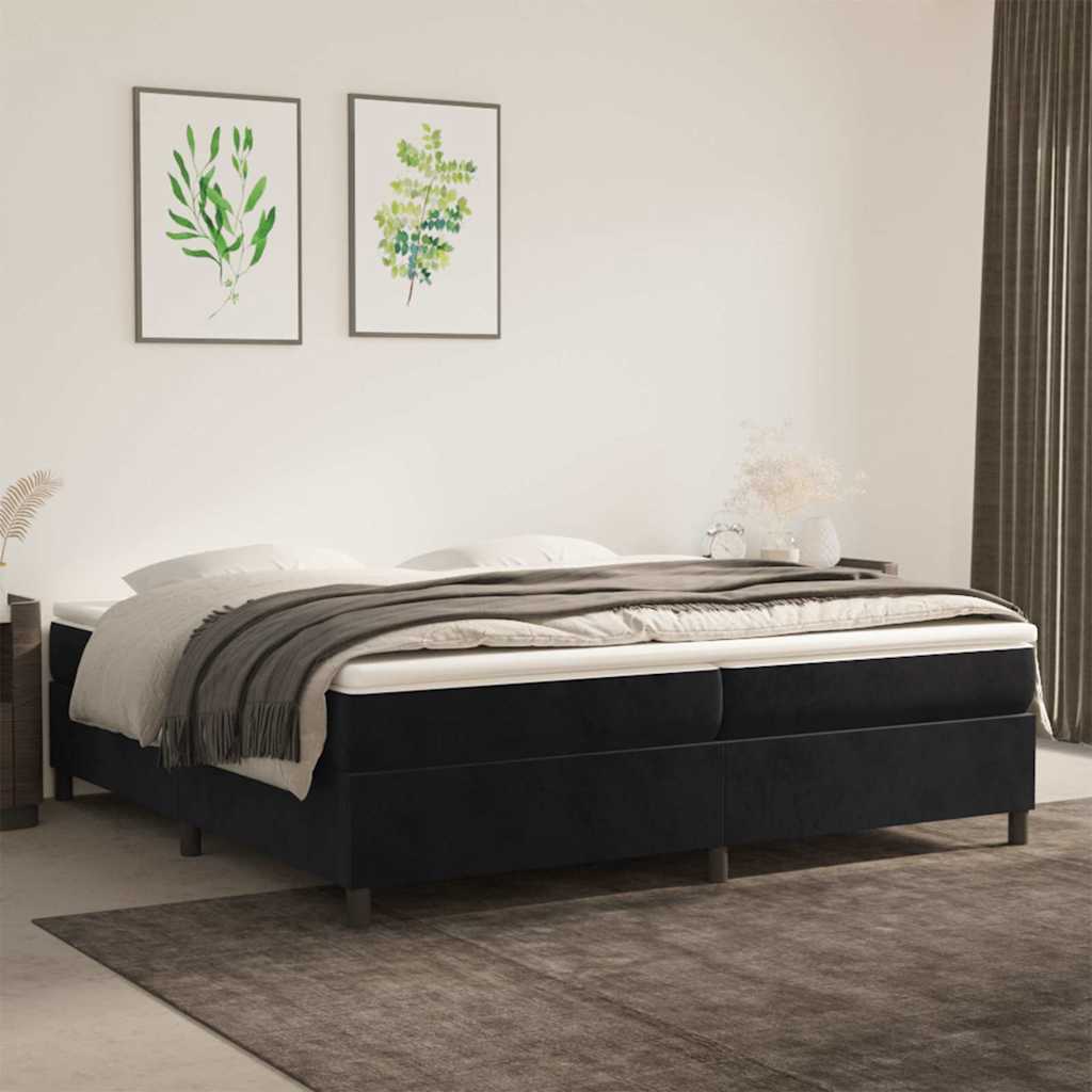 Boxspringbettgestell Schwarz 200x200 cm Samt