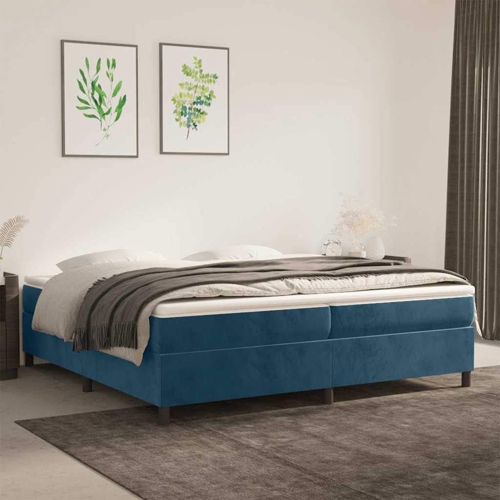 Boxspringbettgestell Dunkelblau 200x200 cm Samt