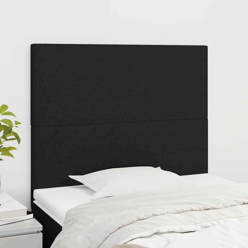 Kopfteil Schwarz 80x5x118/128 cm Stoff