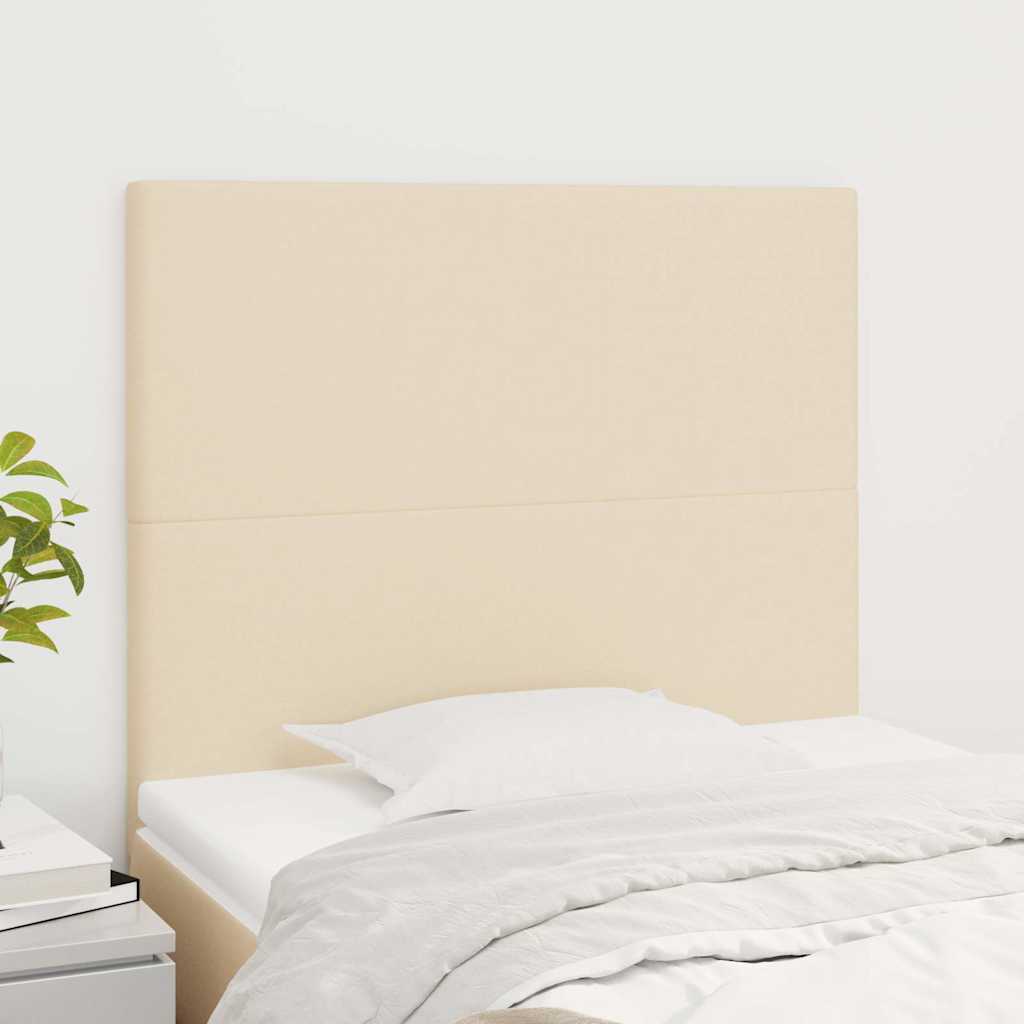 Kopfteil Creme 90x5x118/128 cm Stoff
