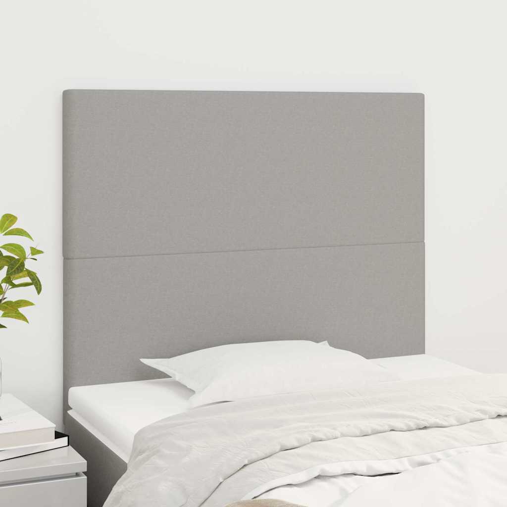 Kopfteil Hellgrau 100 x 5 x 118/128 cm Stoff