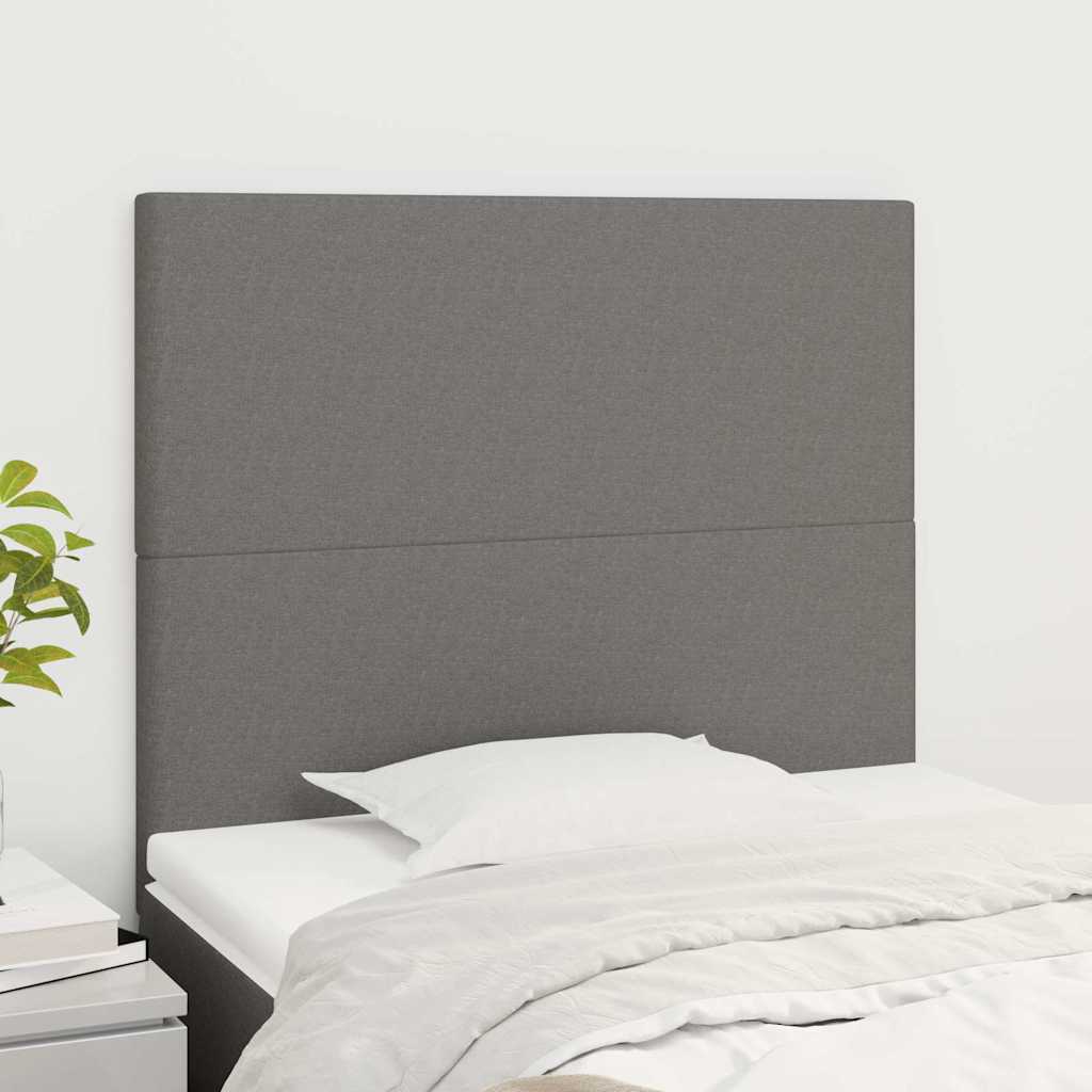 Kopfteil Dunkelgrau 100 x 5 x 118/128 cm Stoff