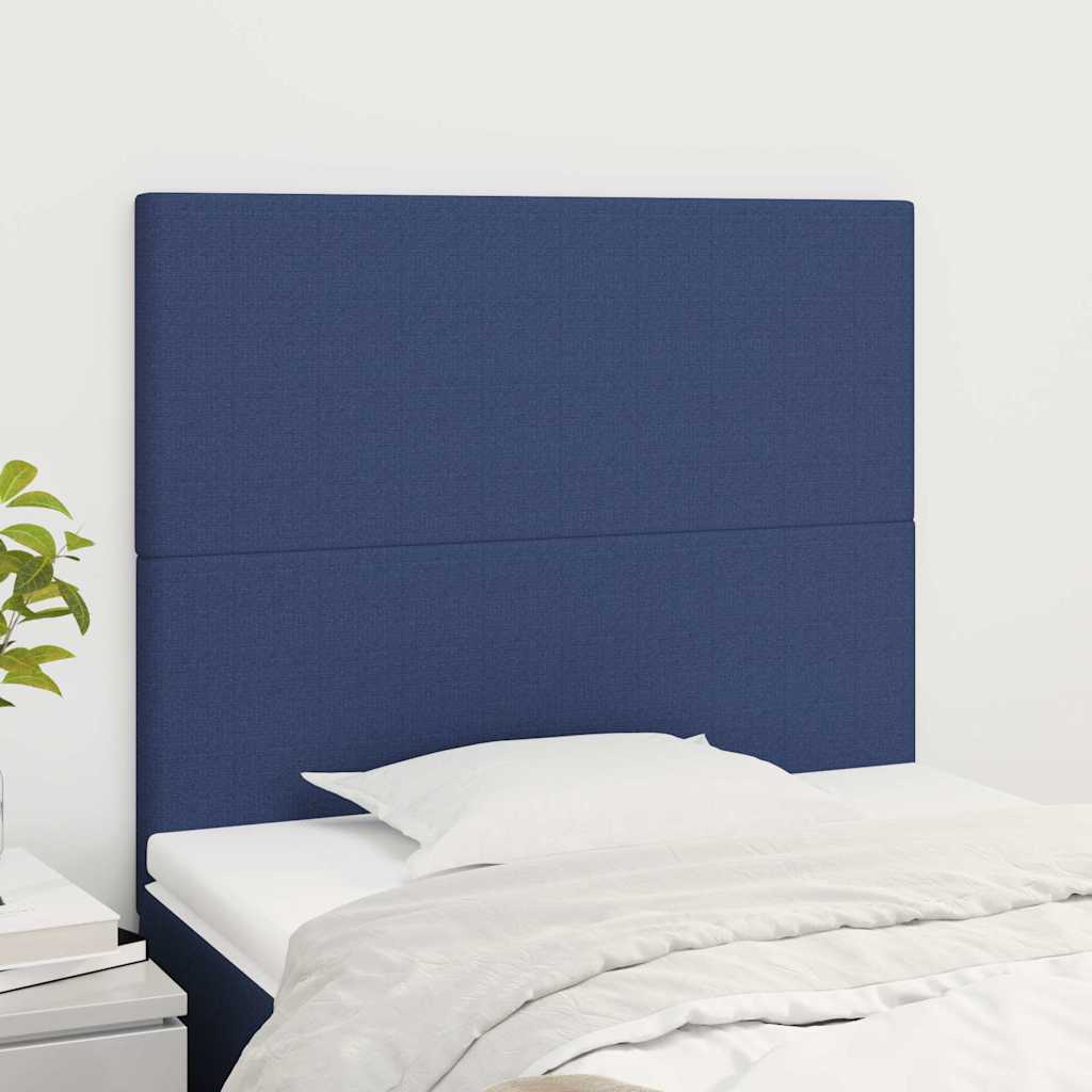 Kopfteil Blau 100 x 5 x 118/128 cm Stoff