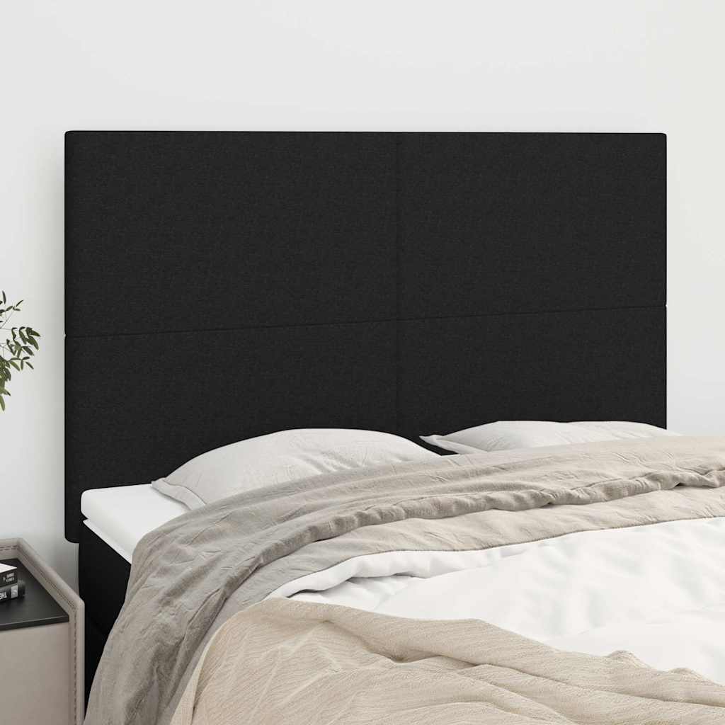 Kopfteil Schwarz 144x5x118/128 cm Stoff