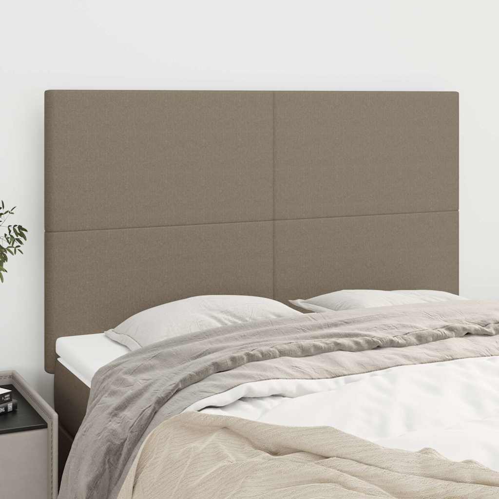 Kopfteil Taupe 144x5x118/128 cm Stoff