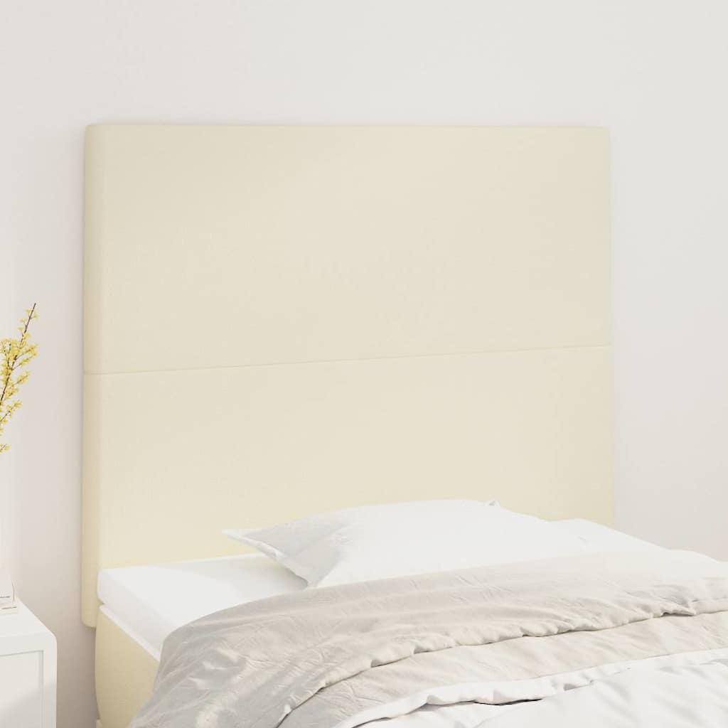 Kopfteil Creme 80x5x118/128 cm Kunstleder