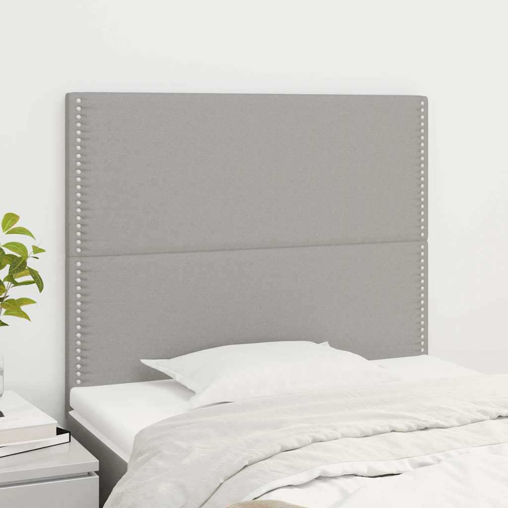 Kopfteil Hellgrau 90x5x118/128 cm Stoff