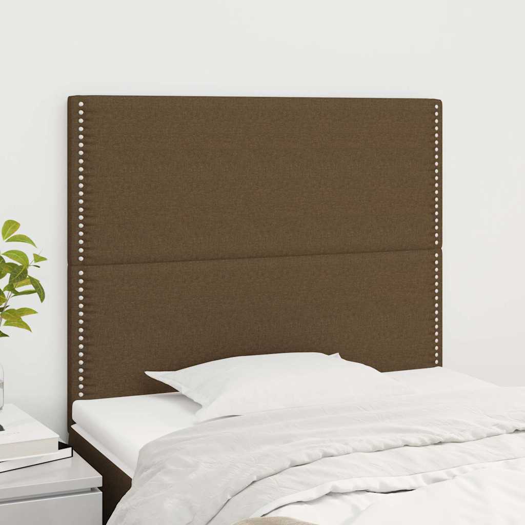Kopfteil Dunkelbraun 90x5x118/128 cm Stoff