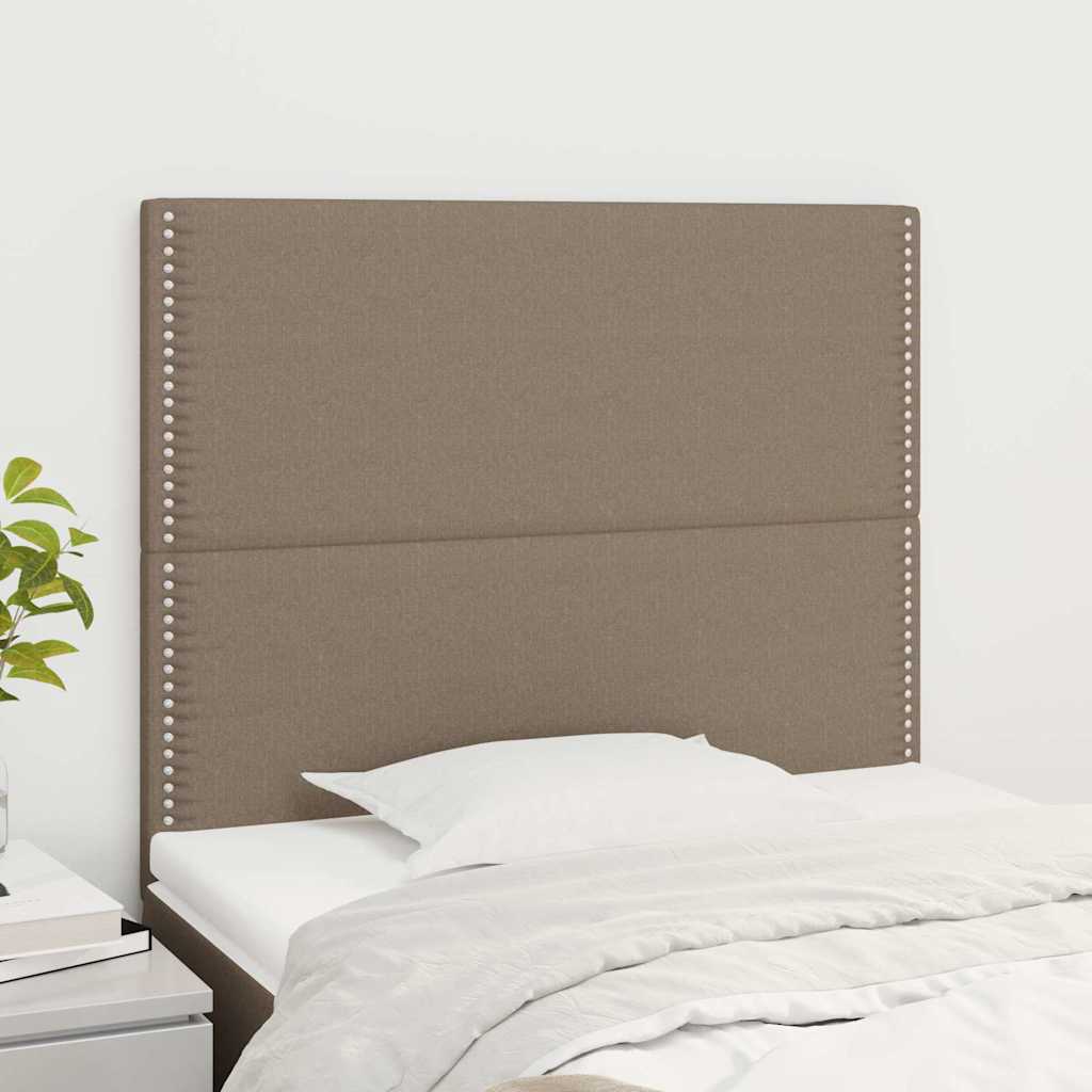 Kopfteil Taupe 90x5x118/128 cm Stoff