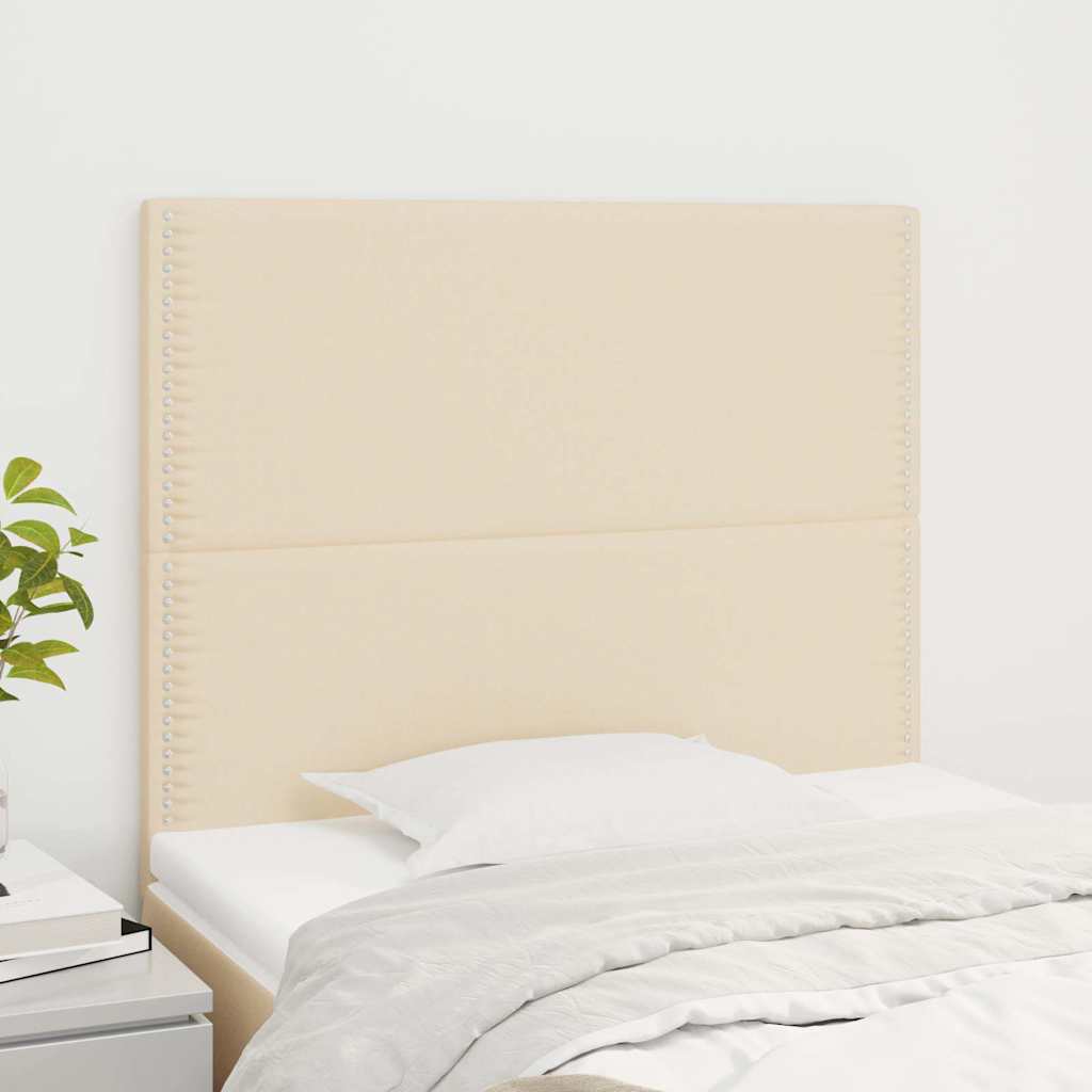Kopfteil Creme 90x5x118/128 cm Stoff