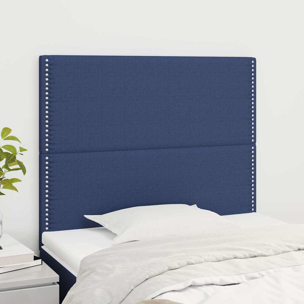 Kopfteil Blau 90x5x118/128 cm Stoff