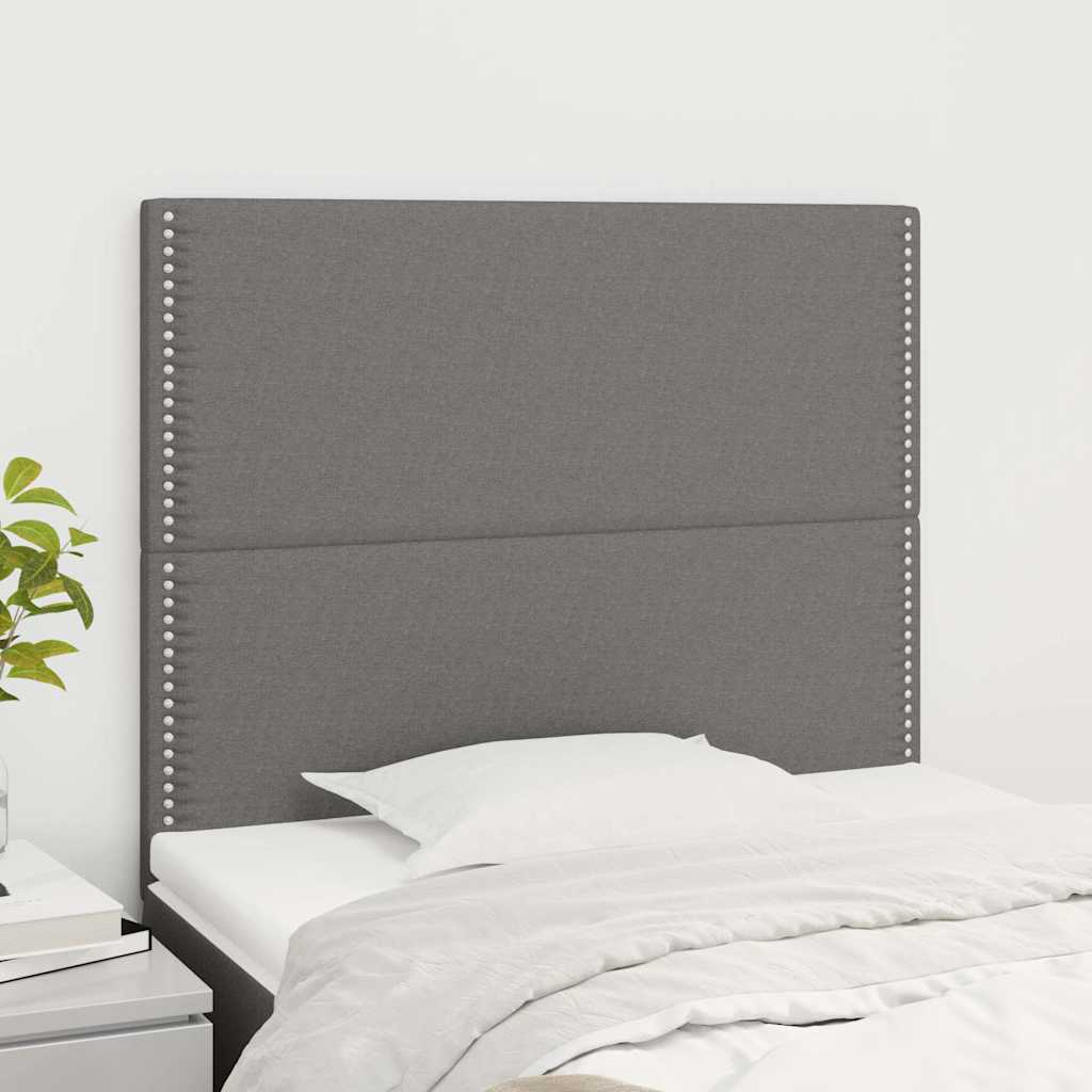 Kopfteil Dunkelgrau 100 x 5 x 118/128 cm Stoff
