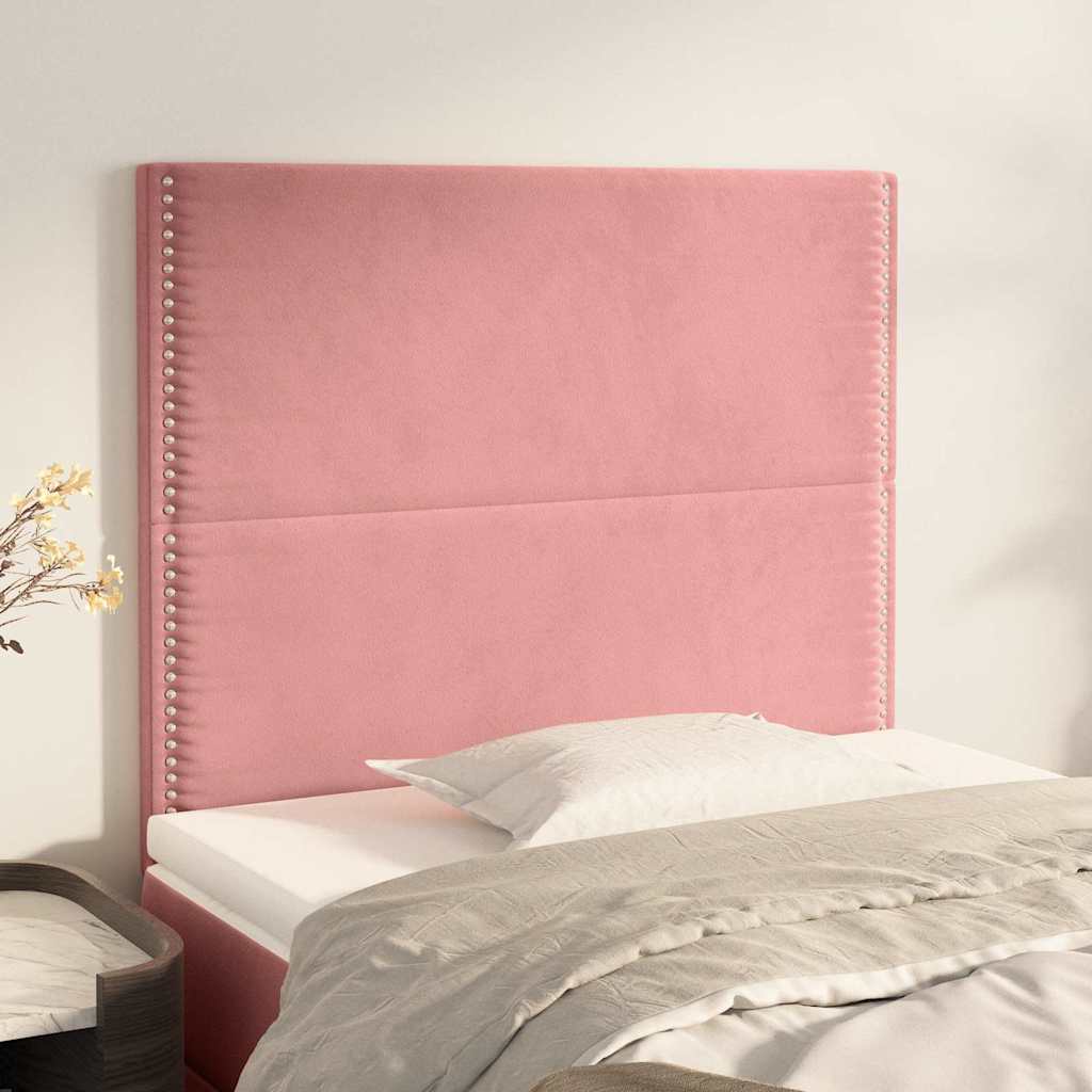 Kopfteil Rosa 80x5x118/128 cm Samt