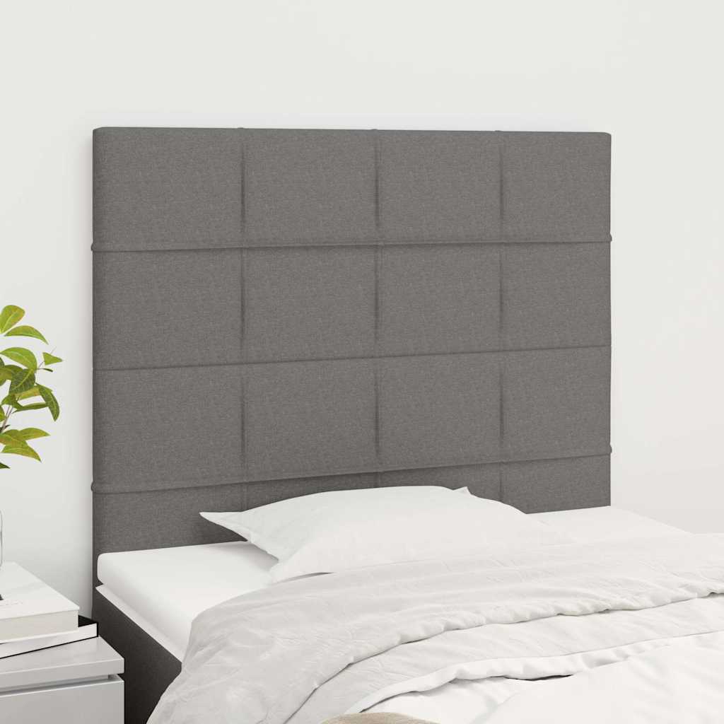 Kopfteil Dunkelgrau 80 x 5 x 118/128 cm Stoff