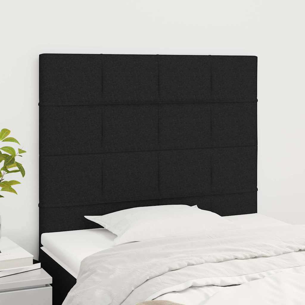 Kopfteil Schwarz 80x5x118/128 cm Stoff