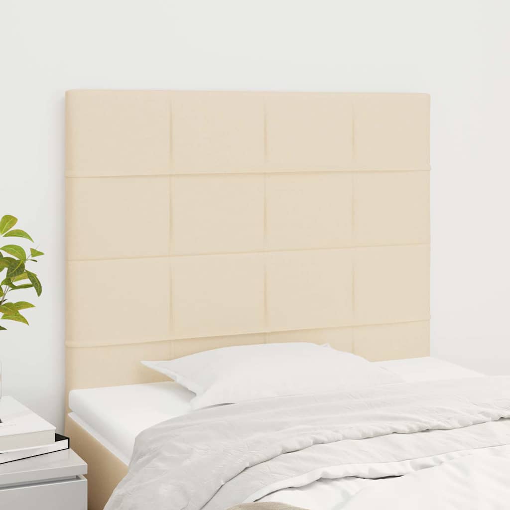 Kopfteil Creme 90x5x118/128 cm Stoff