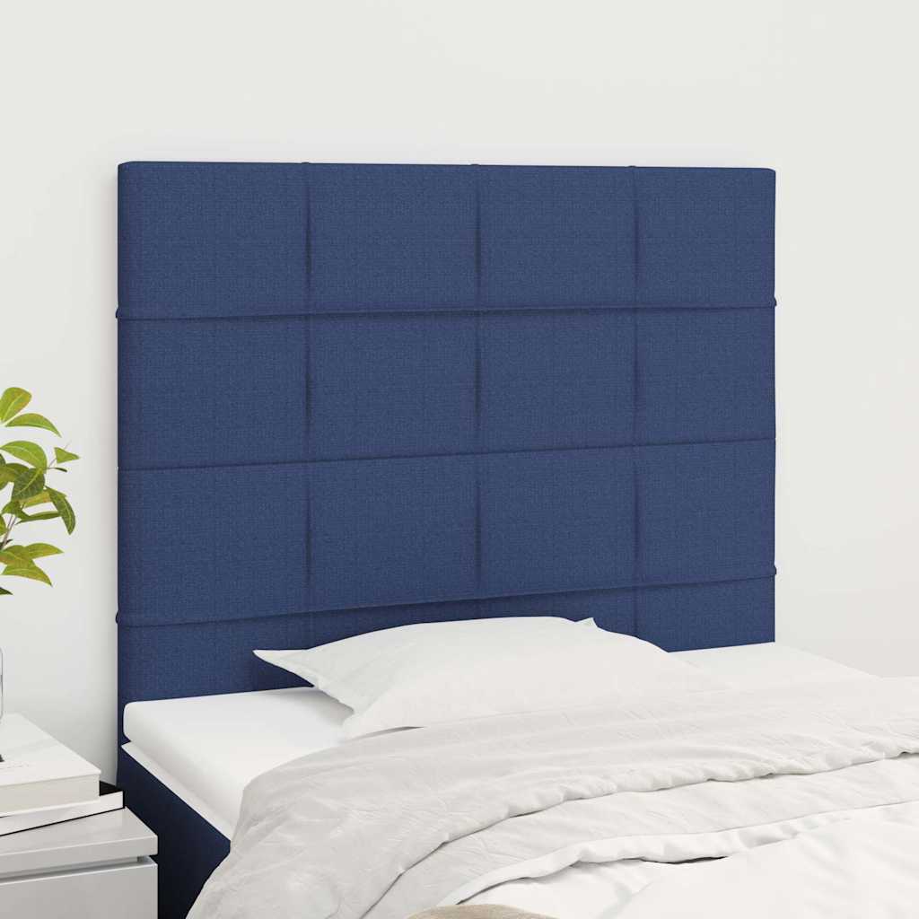 Kopfteil Blau 90x5x118/128 cm Stoff