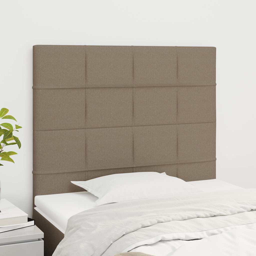 Kopfteil Taupe 100x5x118/128 cm Stoff