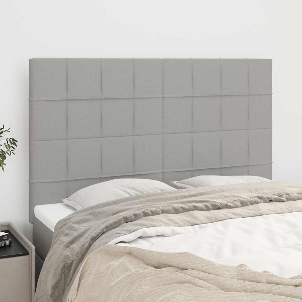 Kopfteil Hellgrau 144x5x118/128 cm Stoff