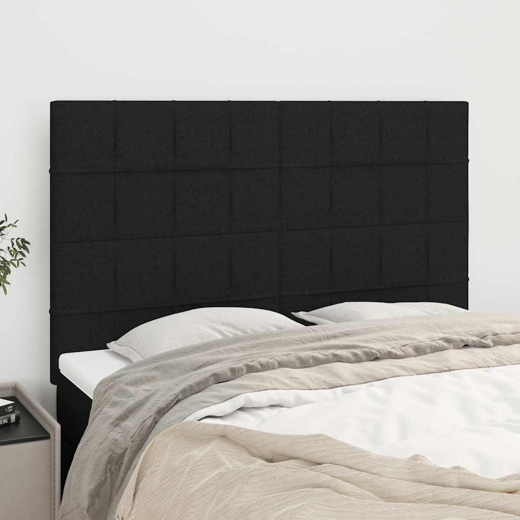 Kopfteil Schwarz 144x5x118/128 cm Stoff
