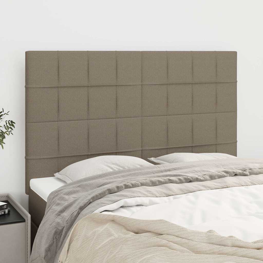 Kopfteil Taupe 144x5x118/128 cm Stoff