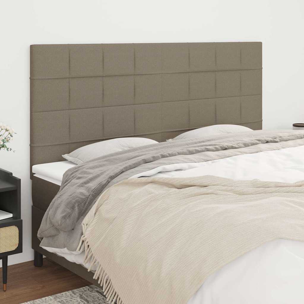Kopfteil Taupe 180x5x118/128 cm Stoff