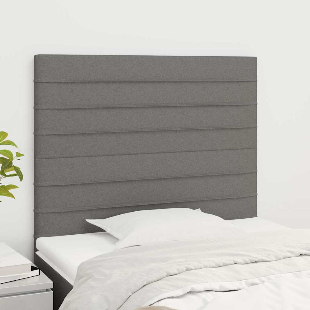 Kopfteil Dunkelgrau 80 x 5 x 118/128 cm Stoff