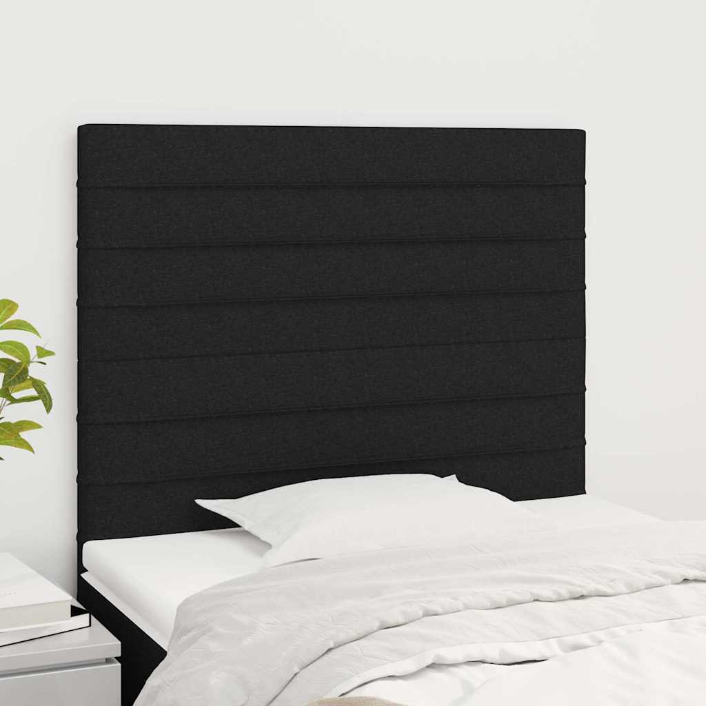 Kopfteil Schwarz 80x5x118/128 cm Stoff