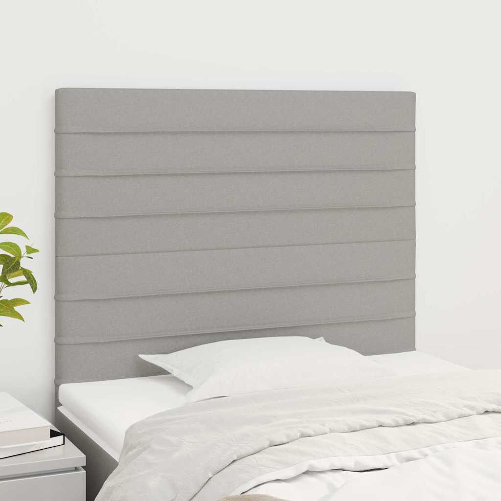 Kopfteil Hellgrau 100 x 5 x 118/128 cm Stoff