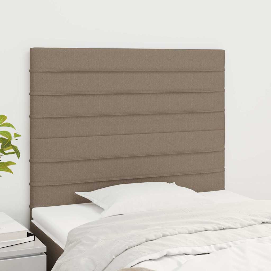 Kopfteil Taupe 100x5x118/128 cm Stoff
