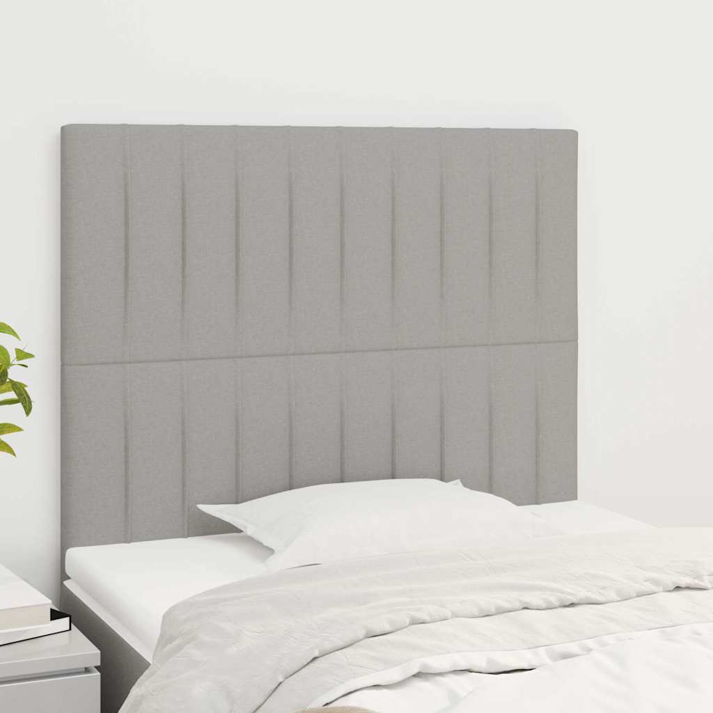 Kopfteil Hellgrau 80x5x118/128 cm Stoff