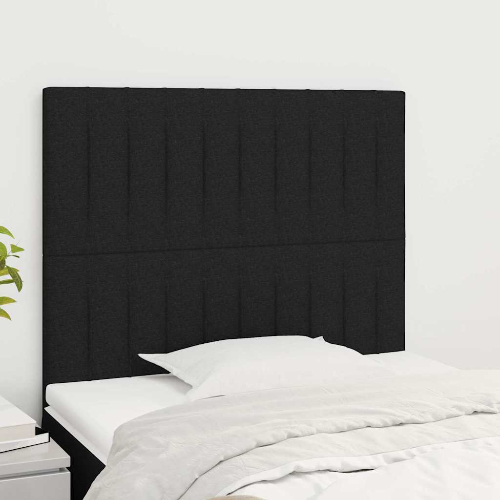 Kopfteil Schwarz 80x5x118/128 cm Stoff